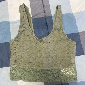 A&F Green Lace Bralette